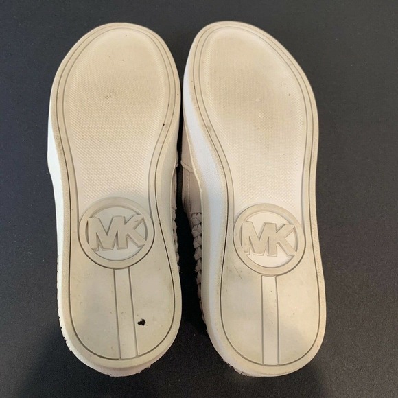 Michael Kors Gray Suede Slip On Shoes Casual Loafers Braided Womens Size 7M EUC - Picture 8 of 9